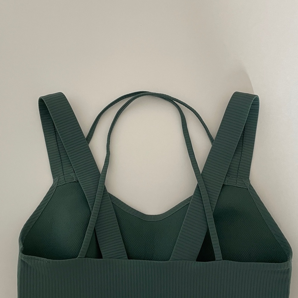 Lululemon Like A Cloud Sports Bra Ribbed Green Size 2 - Picture 11 of 16